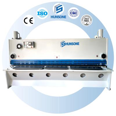 China HUNSONE QC11K 6*3200 Industrial Heavy Duty Automatic CNC Hydraulic Guillotine Metal Cutting Machine Sheet Metal Shear Cutting Machine for sale