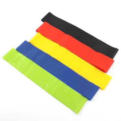 China Custom 100% Natural Latex Logo Printed Stretch Elastic Latex Gym Exercise Fitness Resistance Bands for sale