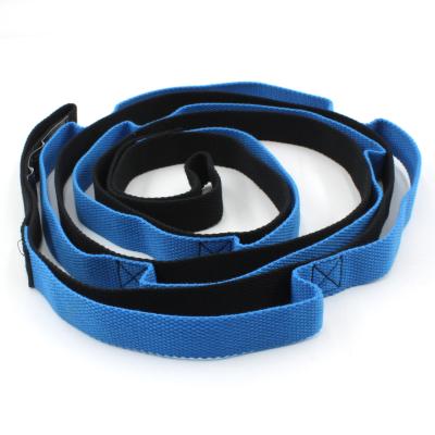 China Multifunctional Leg Resistance Fabric Polyester Cotton Fitness Yoga Training Stretch Strap for sale