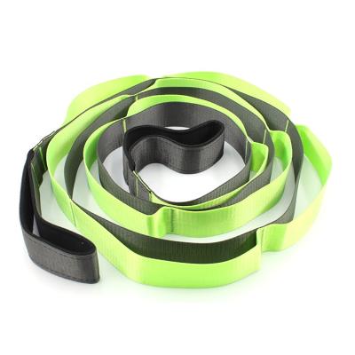 China Multi Functional Loops Yoga Training Resistance Belt Door Stretch Non-elastic Stretching Strap for sale