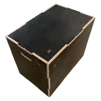 China 3-in-1 Plyo Box Solid Wood Plyometrics Training 30/24/20, 24/20/16, 24/20/18, 16/14/12 Inch 3 in 1 Black Box Wooden Plyo Box by Plyo for sale