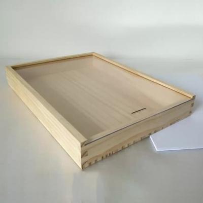 China Handmade rectangle bamboo box with sliding lid for sale