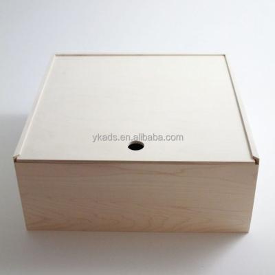 China Recyclable Customized Size Wooden Jewelry Box With Slide Lid for sale