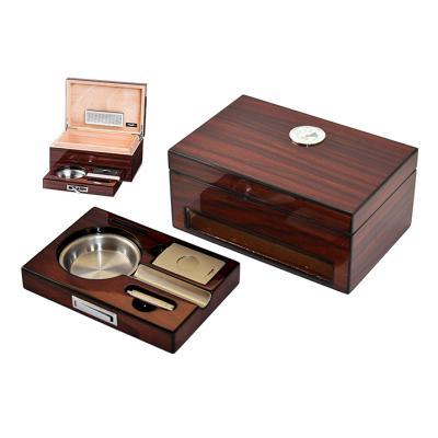 China Eco - Friendly Customized Size Cigar Humidor Wooden Box for sale