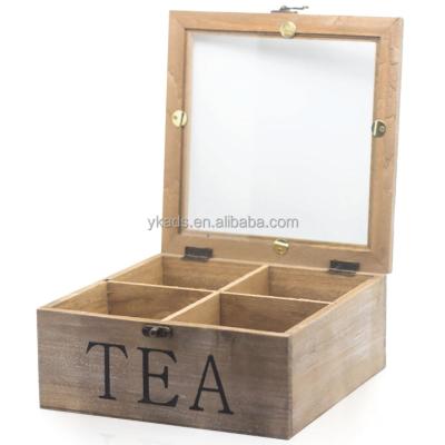 China Recyclable Custom Wooden Tea Box With Laser Engraving for sale