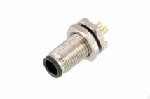 China M5 Male Back Mount Socket Solder Screw M5*0.5 3/4pin 20A  IP67 for sale