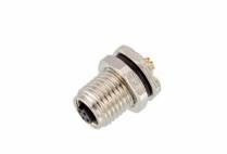 Cina Industrial M5 Femminile Back Mount Socket Solder Screw 20A IP67 3 / 4pin per le connessioni in vendita