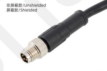 China M8 Straight Male Overmolded Plug Metal Interface 3/4A 5B IP67 Waterproof IP67 Rating for sale