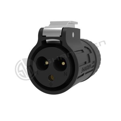 China Black 3 Pin IP67 Power Connector 3 Core Audio Video Connectors for sale