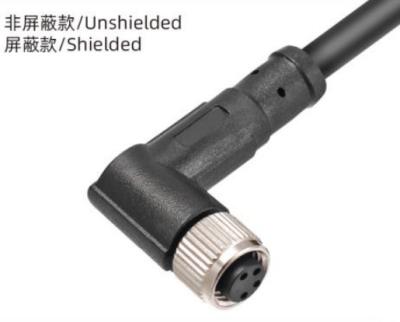 中国 Rugged Outdoor IP67 Waterproof M8 Angled Female Plug 3-8A for Harsh Environments 販売のため