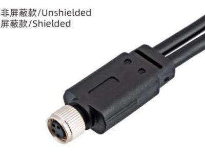 China Outdoor Applications M8 Female 1 to 2 Overmolded Plug with Waterproof IP67 Rating 3-8A for sale