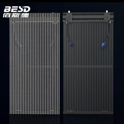 China Outdoor P8.33 P12.5 Outdoor Fixed Transparent LED Mesh Display Screen For Building for sale