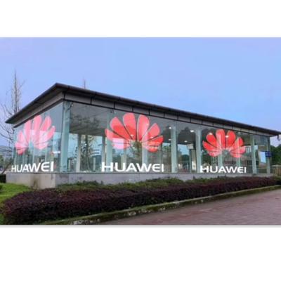 China For Large Mall Flexible Glass Stick Screen Transparent Indoor LED Display For Window for sale