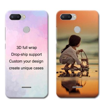 China Cell Phone Protector 2020 Customized 3D Design Custom PC and Support Drop Shipping Phone Case For Redmi 6 Compatible Brand Plastic Back Cover for sale