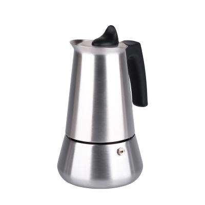 China Sustainable 2022 New Design Sustainable Food Certification Moka Pot Tea Stainless Steel Coffee Maker for sale