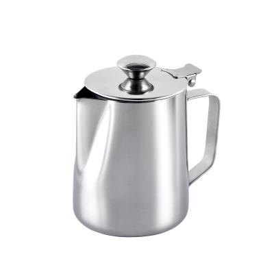 China Sustainable Modern Sustainable 350Ml/600Ml/900Ml/1500Ml Stainless Steel Ss304 Coffee Milk Frothing Pitcher for sale