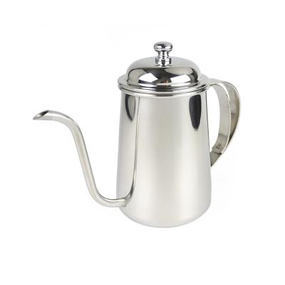 China Sustainable Brewing Coffee 350Ml/600Ml Capacity Polish Outside Stainless Steel Gooseneck Coffee Kettle Pot for sale