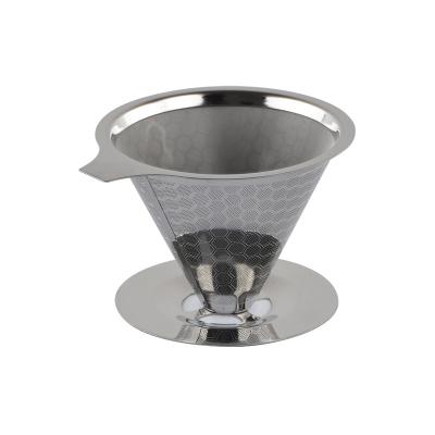 China Fast Shipping Viable High Quality Stainless Steel Coffee Filter Cone Coffee Filter Manufacturer In China for sale