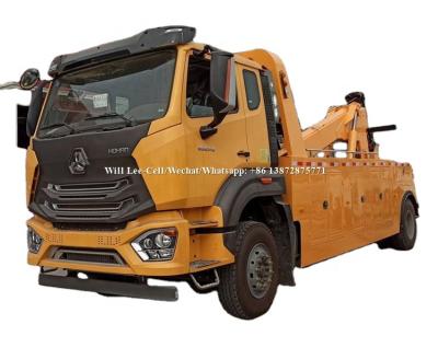 China Road Aid Rescue SINOTRUK HOHAN 16T Roll-Down Truck Recovery Tow Truck Wrecker For Roadside Rescue for sale