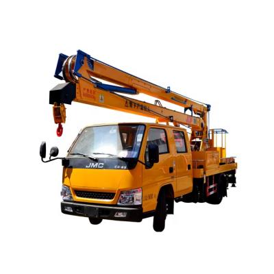 China HQ60/50mm JMC Steel Plate 14m Articulated Boom Truck Mounted Aerial Work Platform Bucket Truck for sale