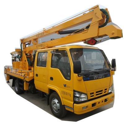 China 600P 14M Aerial Work Platform Manlift Vehicle Folding Arm Bucket Truck with ISUZU Chassis 200kg for sale