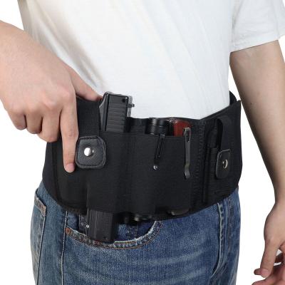 China Universal Adjustable Belly Band Holster for Concealed Carry Neoprene Tactical Gun Holster with Magazine Pouch for Glock 17 19 Holster for sale