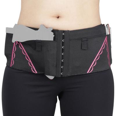 China Attached To Carry Women Waistband Belly Band Elastic Concealed Gun Holster Comfortable Iwb Military-grade Belt For Women for sale