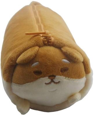 China Cute Plush Stuffed Animal Stationery Cartoon And Soft Dog Pencil Case Plush Pen Bag for sale