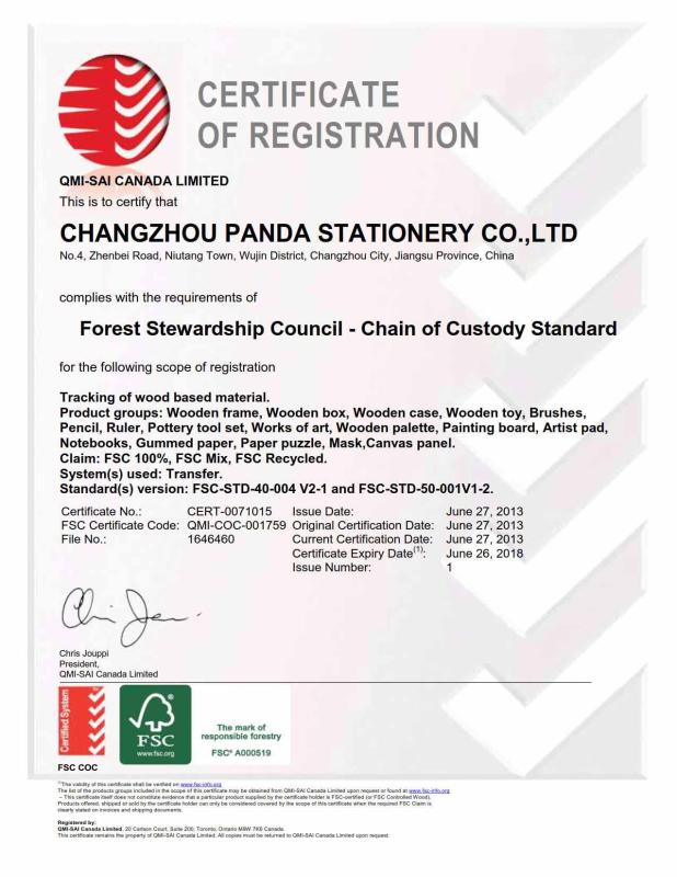 FSC - Changzhou Panda Stationery Co., Ltd