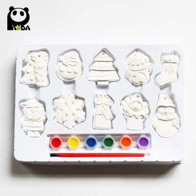 China Plaster Hot Sale Christmas Plaster Set Painting Plaster Casting Set For Child for sale