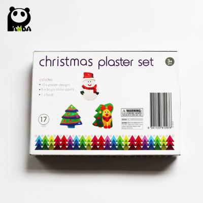 China Plaster Christmas Plaster Set Painting Plaster Casts For Kid Hot Selling Educational Series for sale