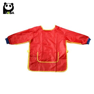 China Eco-Friendly Kids Art Apron Waterproof Painting Apron Long Sleeve Apron Kids Shirt for sale