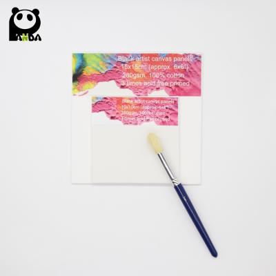 China Inkjet Printing Primed And Acid Free 100% Cotton Canvas 6*6 Inch Board 15x15cm for sale