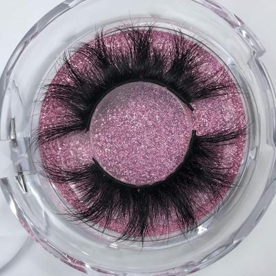 China Soft Siberian Mink Soft Fur 25mm Dramatic Cruelty Free Mink False Eyelash Vendor by Hollyren 100% Real Texture for sale