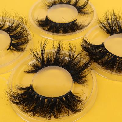 China Gently Texture Strip Free Real Mink Eyelashes Wholesale 25mm Tapered Fluffy Cruelty 2021 New Products Full for sale