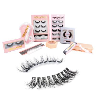 China Extremely Comfortable Tape Free End Knot Tape Layer Effect Private Label 3d False Mink Eyelashes Natural for sale