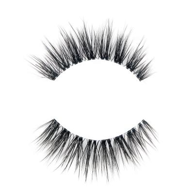 China Double 3D Layered 100% Handmade Natural Fluffy Soft Strip Faux Mink High Quality 3D Luxurious Eyelashes for sale