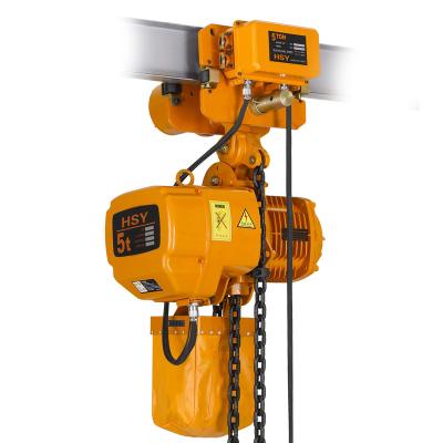 China Lifting Tools 5 Ton 220v Electric Chain Hoist With Electric Trolley for sale