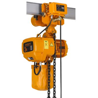 China High Quality Electric Chain Hoist Lifting Tools 220v Single Phase Or 3 Phase 2 Tons With Electric Trolley for sale