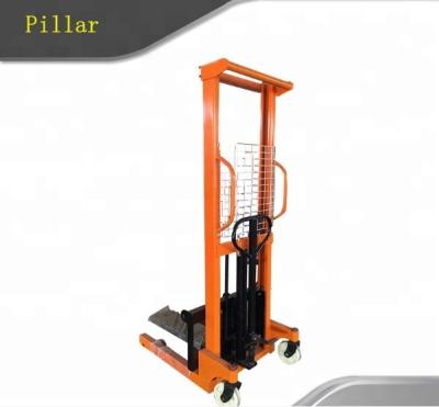 China Building Material Shops 1 Ton Hydraulic Hand Forklift Wholesale Manual Pallet Stacker Stacker for sale