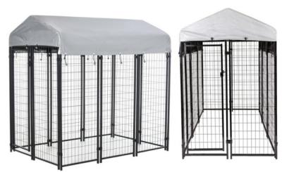 China Anti UV Aluminum Dog Box ISO9001 Heavy Duty Outdoor Dog Kennel ISO9001 for sale