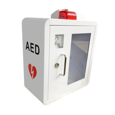 China Curved Corner Outdoor Indoor Defibrillator Cabinet With Emergency Key for sale