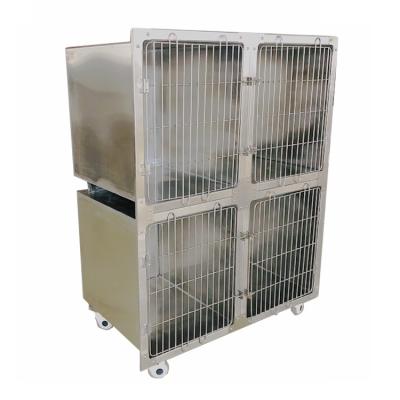 China Sturdy Custom Metal Products / Stainless Steel Dog Cage With 4 Caster Wheels for sale