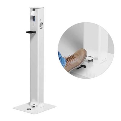 China Custom Touch Free Hands Wash Station Hands Free Foot Operated Sanitizer Dispenser Stand for sale