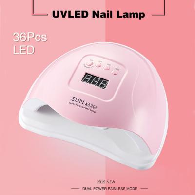 China Nail Art Beauty Profession For Nail Lamp Art Beauty Profession For Nail Dryer 54W LCD Display Nail Polish UV Timer Lamp Nail Gel Polish Auto Nail Dryer Foot sensor for sale