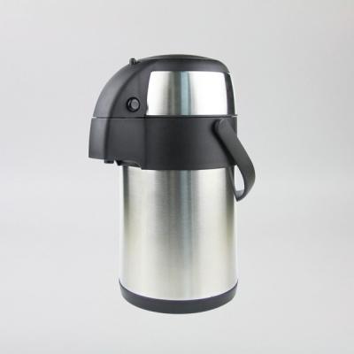 China Large 2.5L Stainless Steel Coffee Thermos Sustainable Water Airpot With Convenient Carry Handle for sale