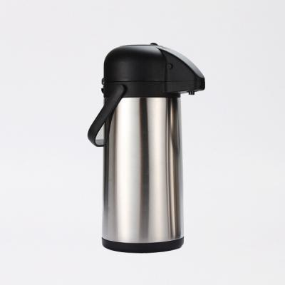 China 64oz Large Volume Double Wall Stainless Steel Push Button Thermos Vacuum Sustainable Airpot for sale