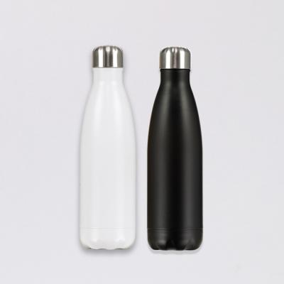 China Business Matte Stainless Steel Double Wall Outdoor Sport Black Vacuum Insulated Cola Drinking Water Bottle for sale