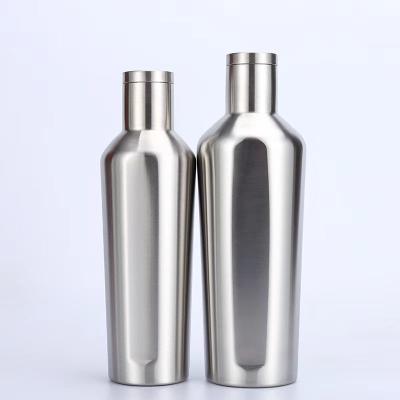 China 25 Ounce 750ml Zhejiang Canteen Vacuum Thermos Stainless Steel Vacuum Thermos 25 Ounce Viable Triple Vibrator Insulated Wine Bottle for sale