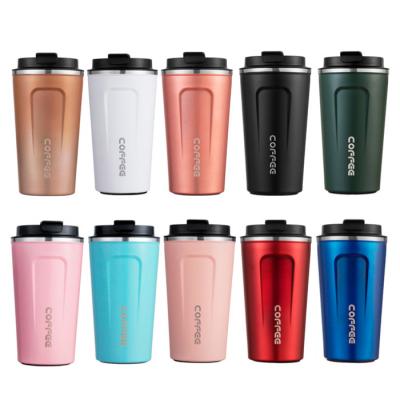 China Promotional Reusable Gifts 500ml Double Wall Sustainable Vacuum Insulated Stainless Steel Thermal Tumbler Coffee Travel Mug Mug for sale